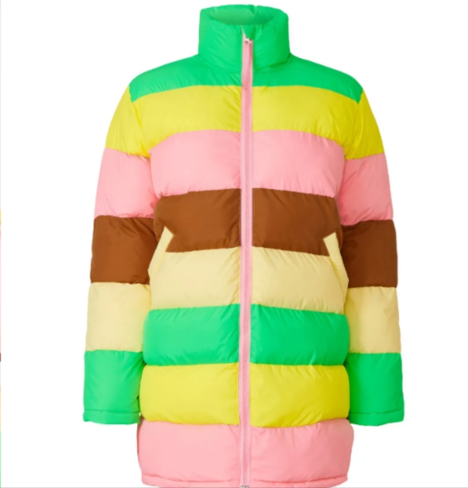 Rachel Antonoff Terry Color block puffer coat